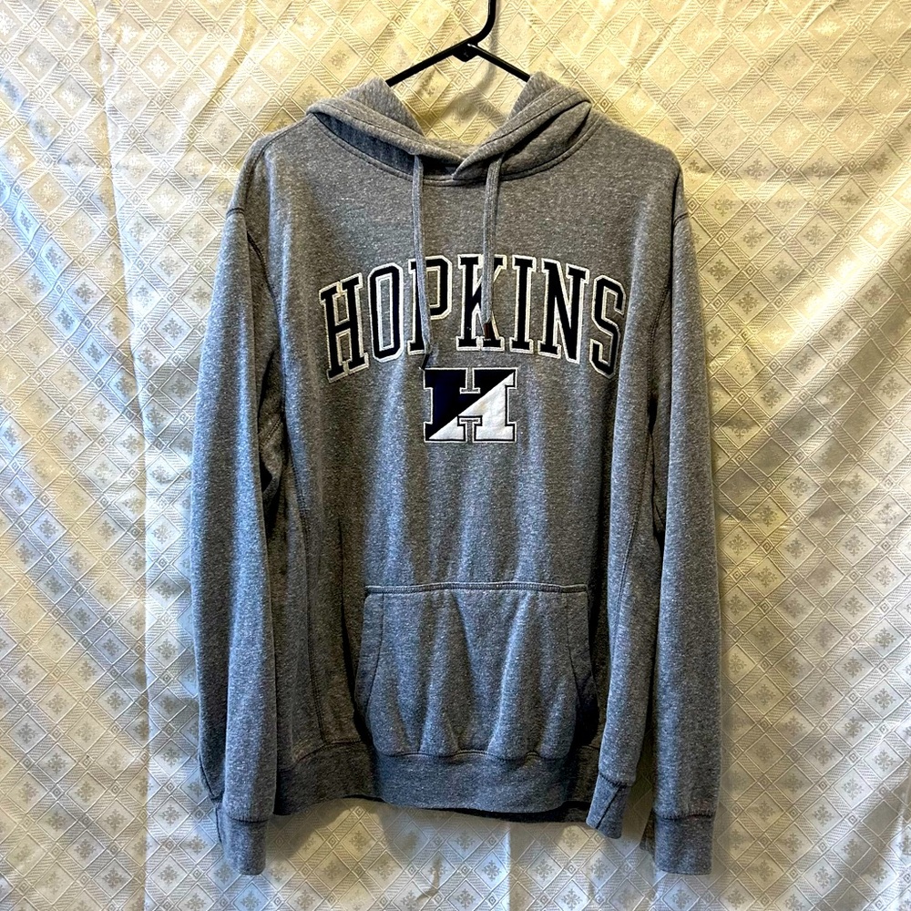 Johns Hopkins University Triblend Grey Hoodie Size L